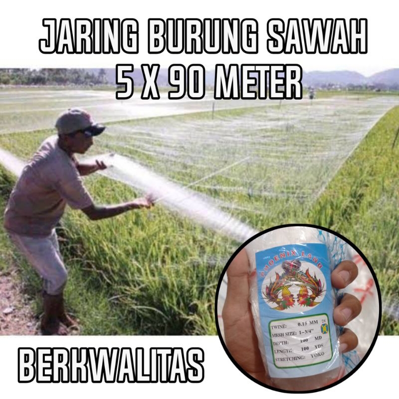 Jual Jaring Burung Emprit Meter X Meter Jaring Burung Sawah Jaring