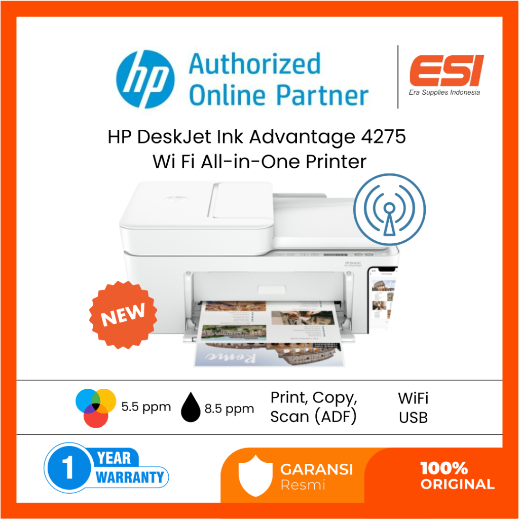 Jual Hp Deskjet Ink Advantage Wi Fi All In One Printer Shopee