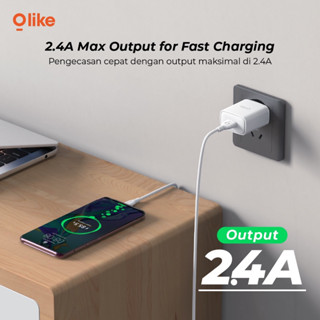 Jual ECERAN SATUAN Olike C109 Kepala Charger 2 4A Adaptor Single Port