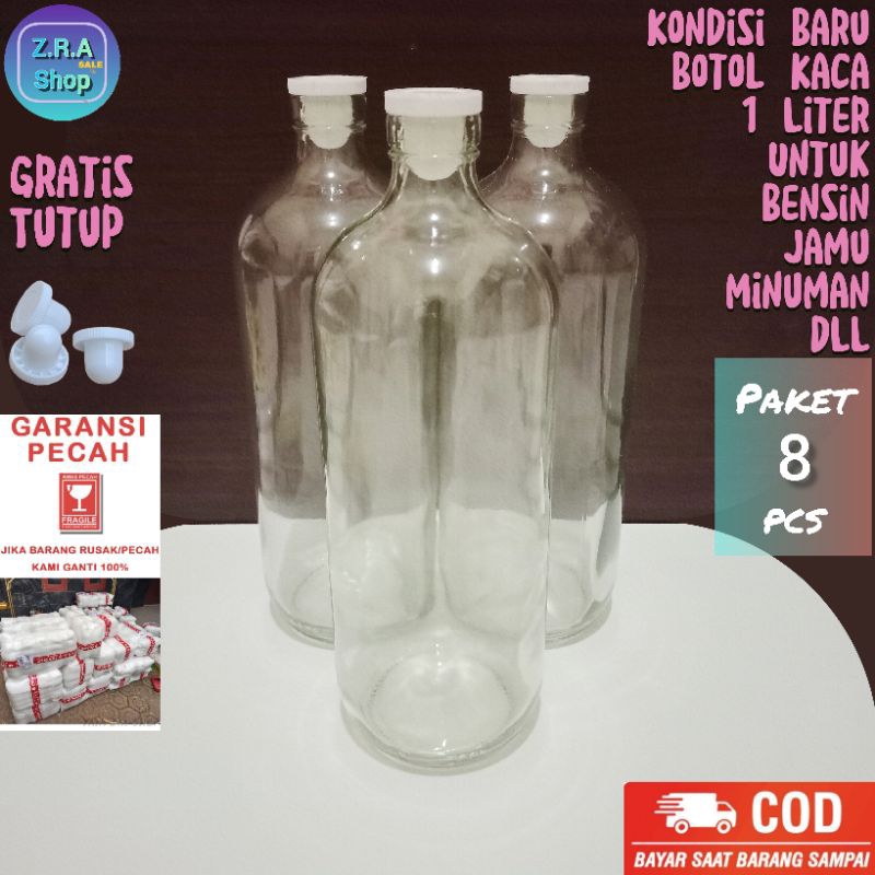 Jual Botol Kaca Liter Ml Botol Bensin Botol Minyak Botol Jamu