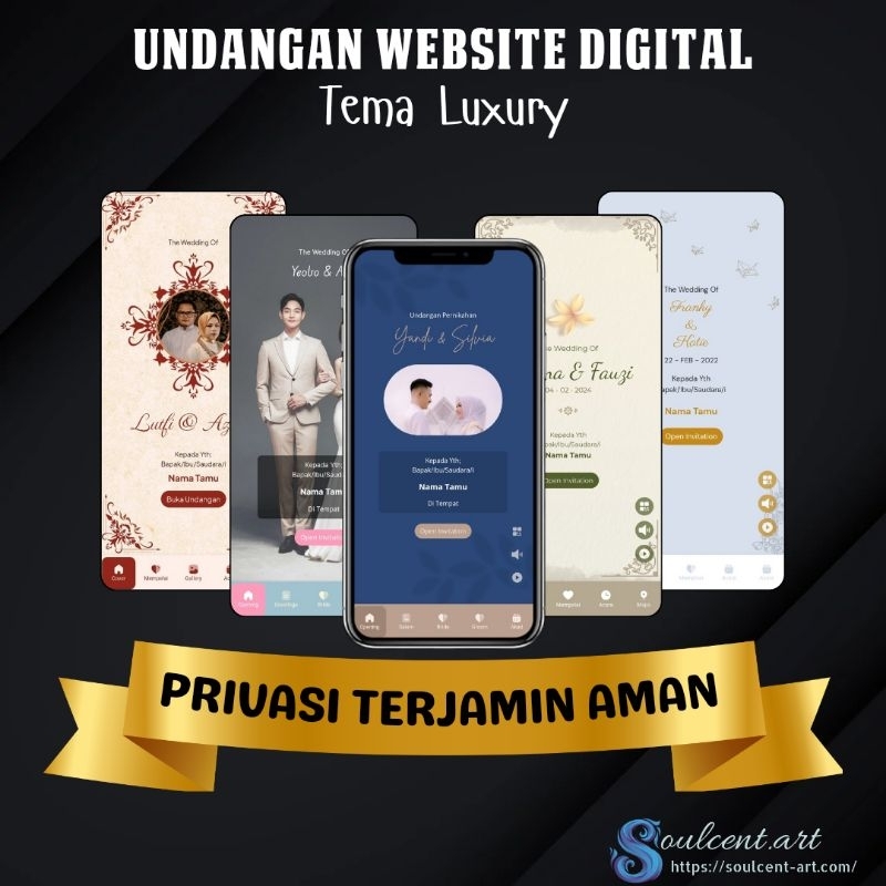 Jual Undangan Pernikahan Digital Website Kekinian Tema Luxury