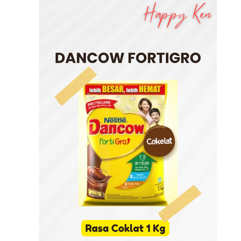 Jual DANCOW FortiGro Susu Bubuk Cokelat 1kg Shopee Indonesia