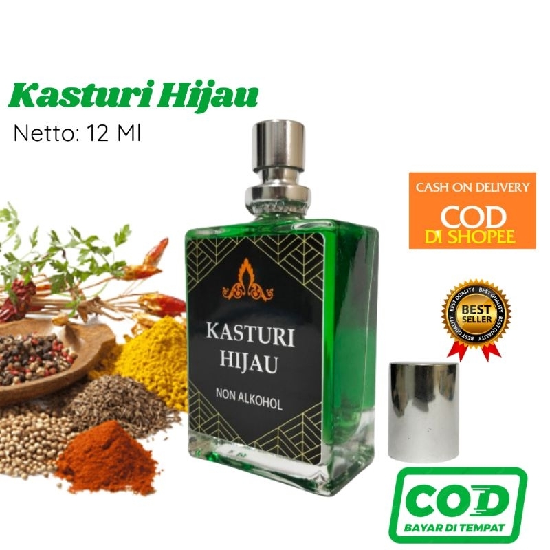 Jual Parfum Kasturi Hijau Minyak Wangi Arab Saudi Murni Non Alkohol