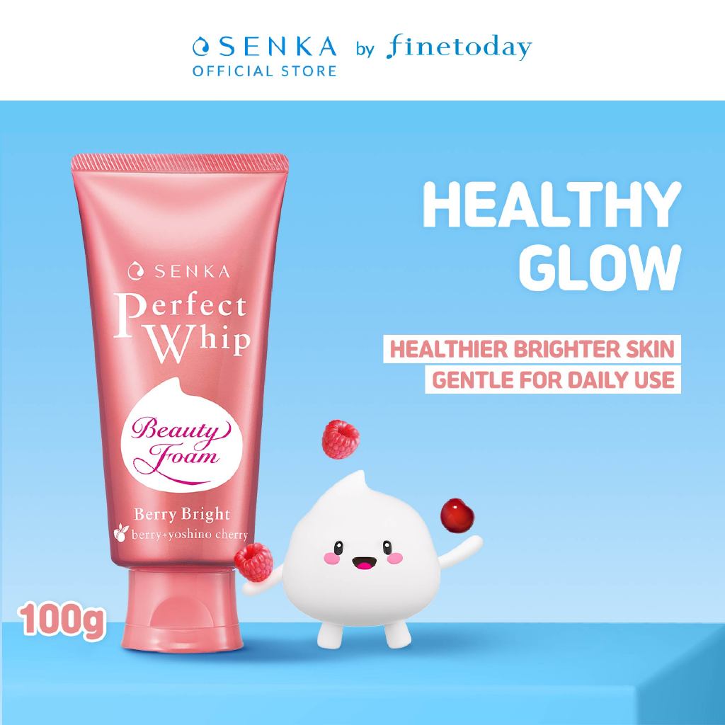 Jual Senka Perfect Whip Berry Bright Facial Foam Gr Shopee Indonesia