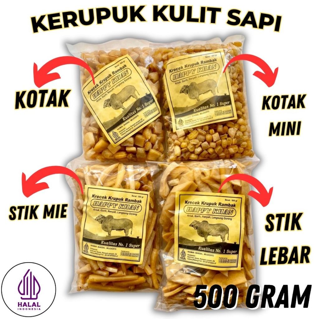 Jual PRODUSEN KERUPUK KULIT SAPI KUALITAS PREMIUM KRECEK RAMBAK SAPI