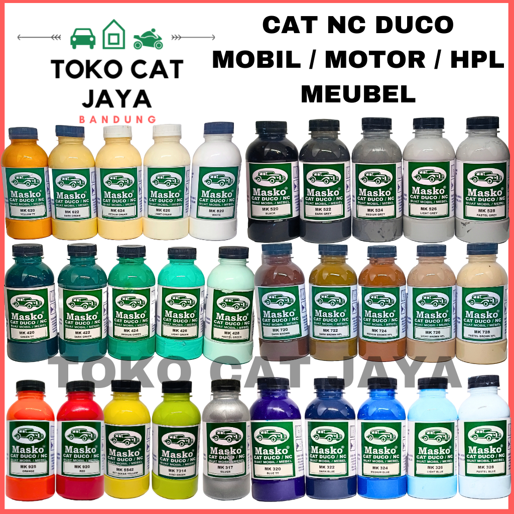 Jual MASCO CAT NC DUCO Cat Mobil Cat Motor Cat Meubel HPL 200 ML