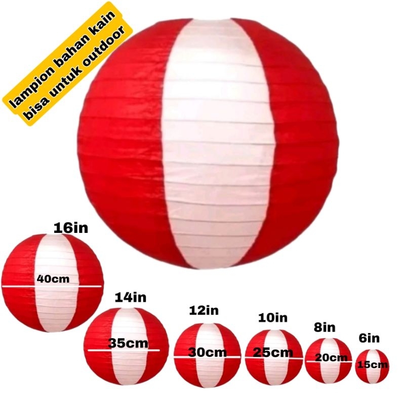 Jual Lampion Kain Merah Putih Lampion Outdoor 17 Agustus Shopee Indonesia