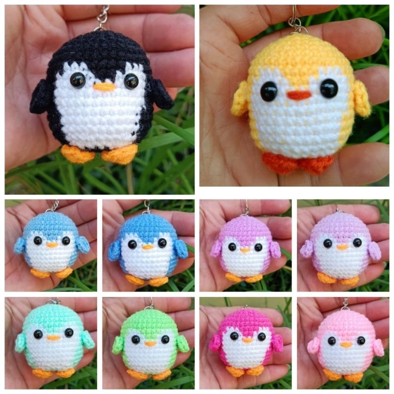 Jual Gantungan Kunci Penguin Penguin Rajut Key Chain Amigurumi