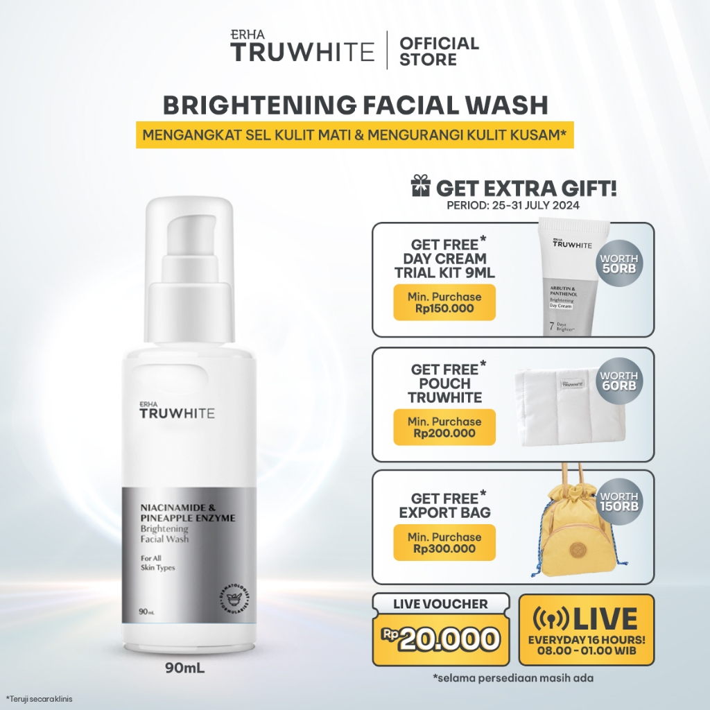 Jual Erha Truwhite Niacinamide Pineapple Enzyme Brightening Facial