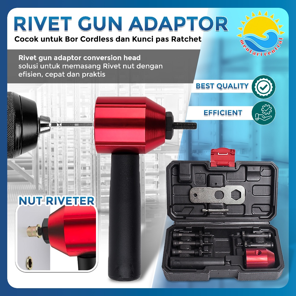 Jual Nibbler Rivet Gun Adaptor For Cordless Drill Konverter Tang Rivet