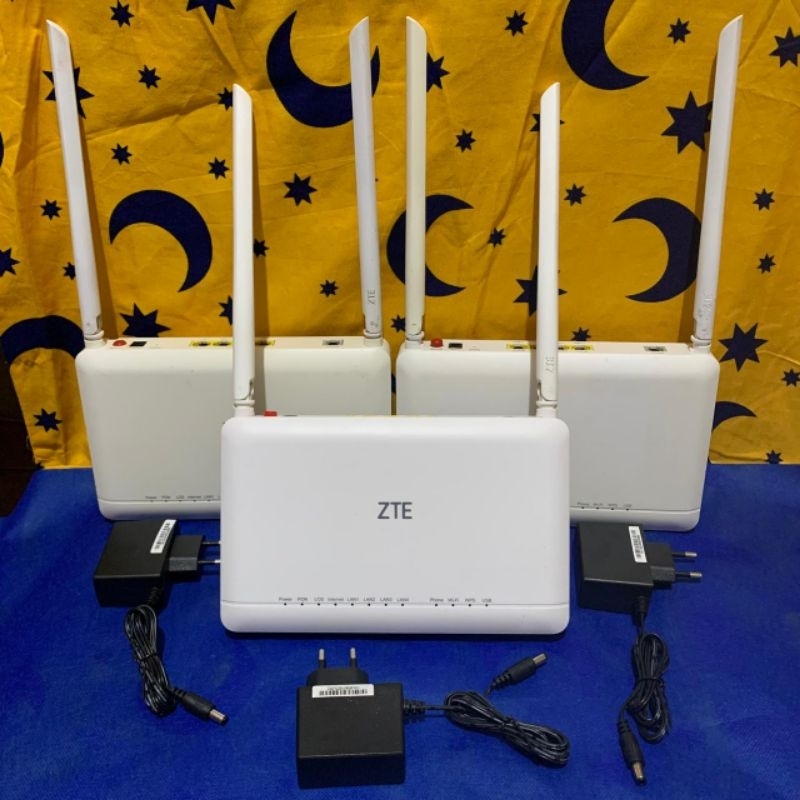 Jual ZTE F670L ZXHN GPON ONT Port Ijo Wifi Dual Band Router Adaptor