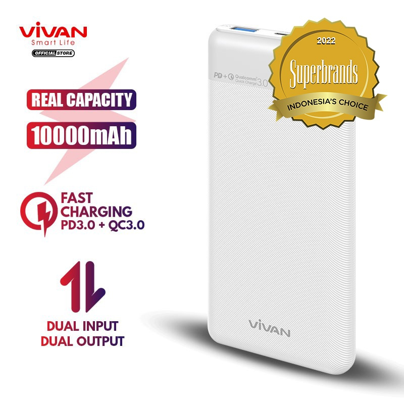 Jual Powerbank Vivan Mah Vpb M W Output Dual Input Port Type