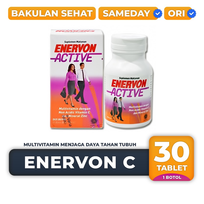 Jual Enervon Active 30 Tablet Multivitamin Menjaga Daya Tahan Tubuh