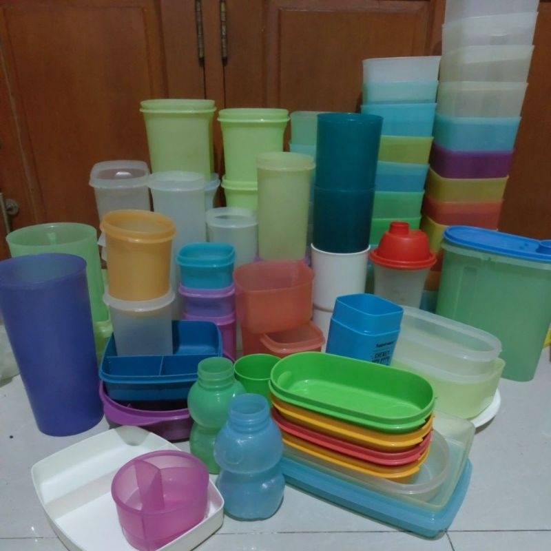 Jual SECOND PRELOVED Aneka Wadah Base Tanpa Tutup Tupperware