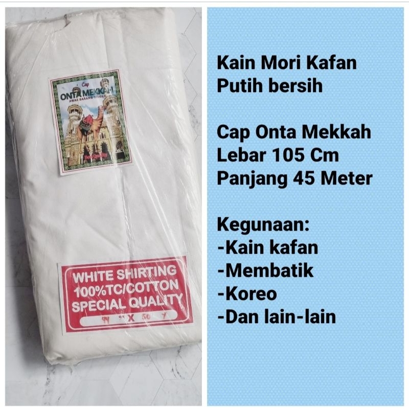 Jual Kain Mori Kafan Kaci Lebar Cm Cap Onta Mekkah Panjang Meter