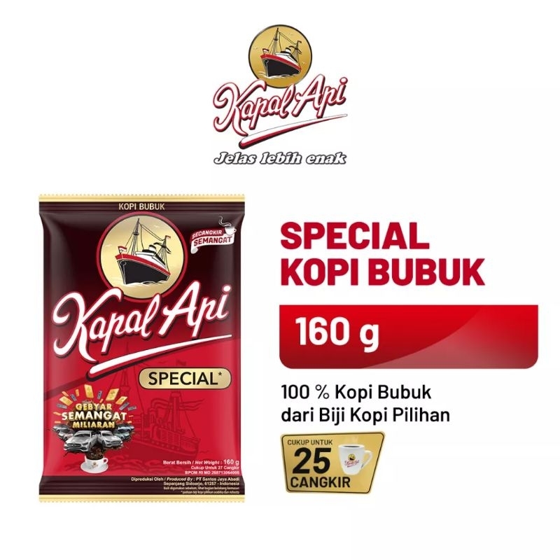 Jual Kopi Bubuk Kapal Api Special G Tanpa Gula Shopee Indonesia