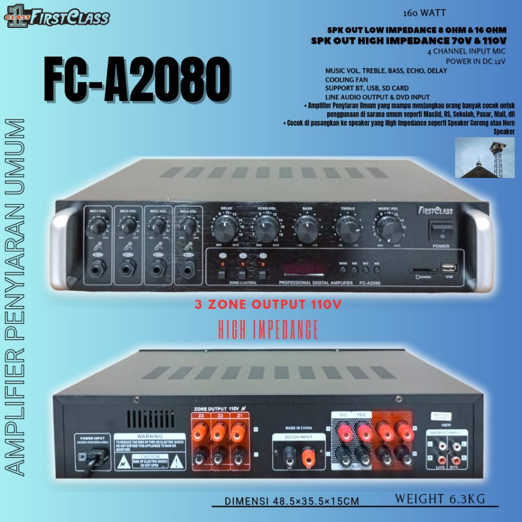 Jual Professional High Impendance Amplifier Firstclass Fc A Dengan