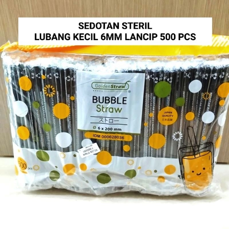 Jual Sedotan Steril Isi 500 Hitam Lancip Golden Straw Shopee Indonesia