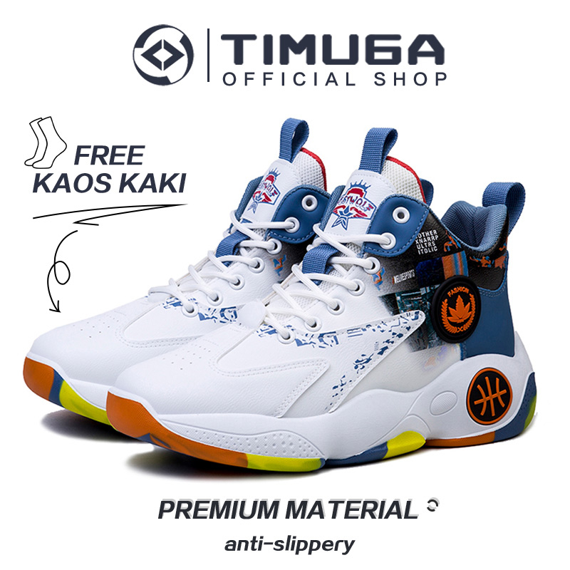 Jual Timuga Sepatu Pria Olahraga Basket Sneakers Cowok Keren Sepatu