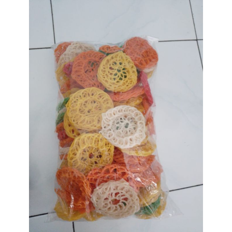 Jual Kerupuk Mawar Jumbo Warna 1kg Shopee Indonesia