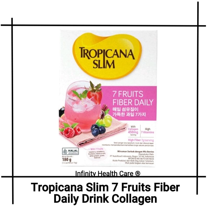 Jual Tropicana Slim Fruits Fiber Daily Drink Collagen Minuman Fiber