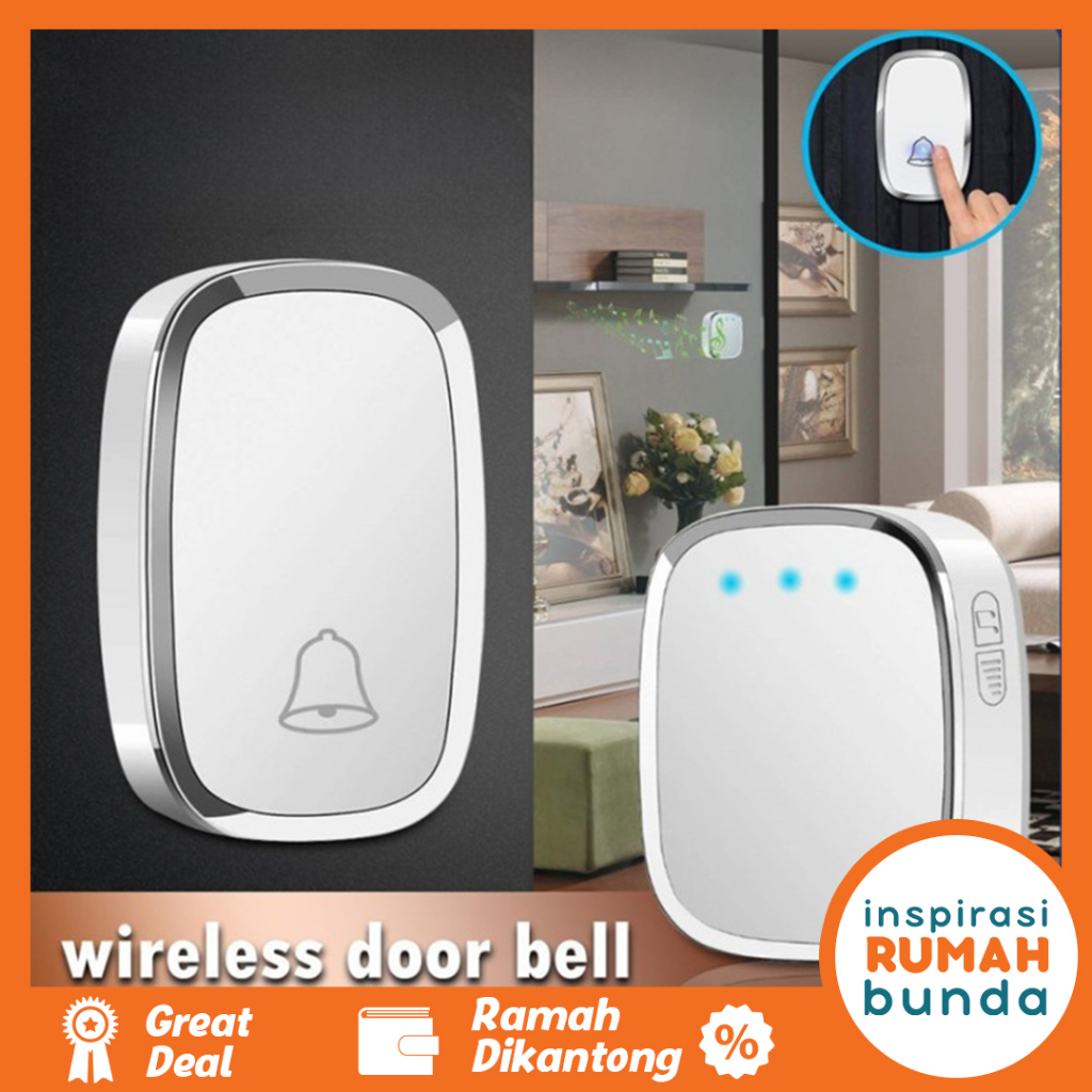 Jual Bel Rumah Wireless Bel Pintu Door Bell Nirkabel Doorbell Receiver