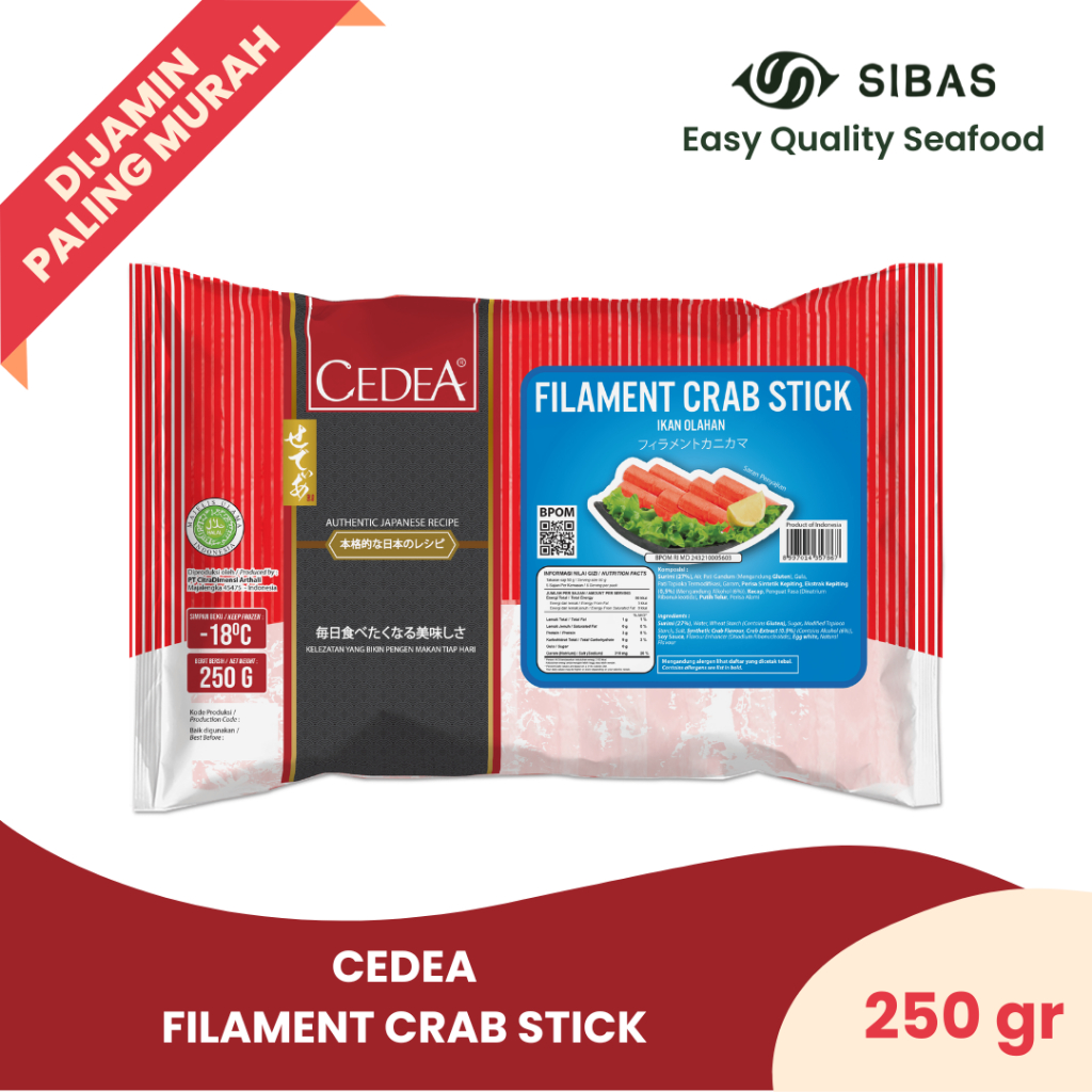 Jual Cedea Filament Crab Stick Kani Nori Stick Kepiting Stik Gr