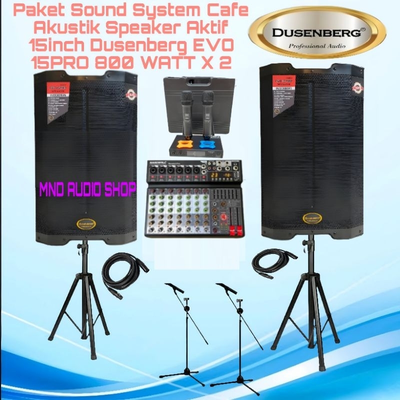 Jual Paket Sound System Speaker Aktif Inch Dusenberg Evo Pro Mic