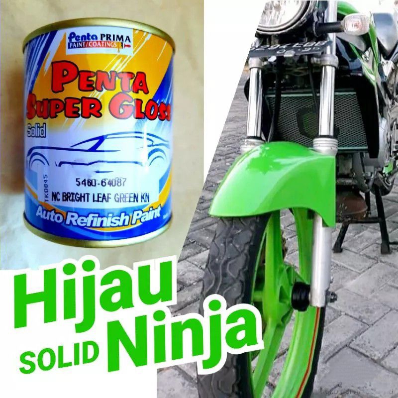 Jual Cat Penta Super Gloss NC Bright Leaf Green KN 200ml Hijau Kawasaki