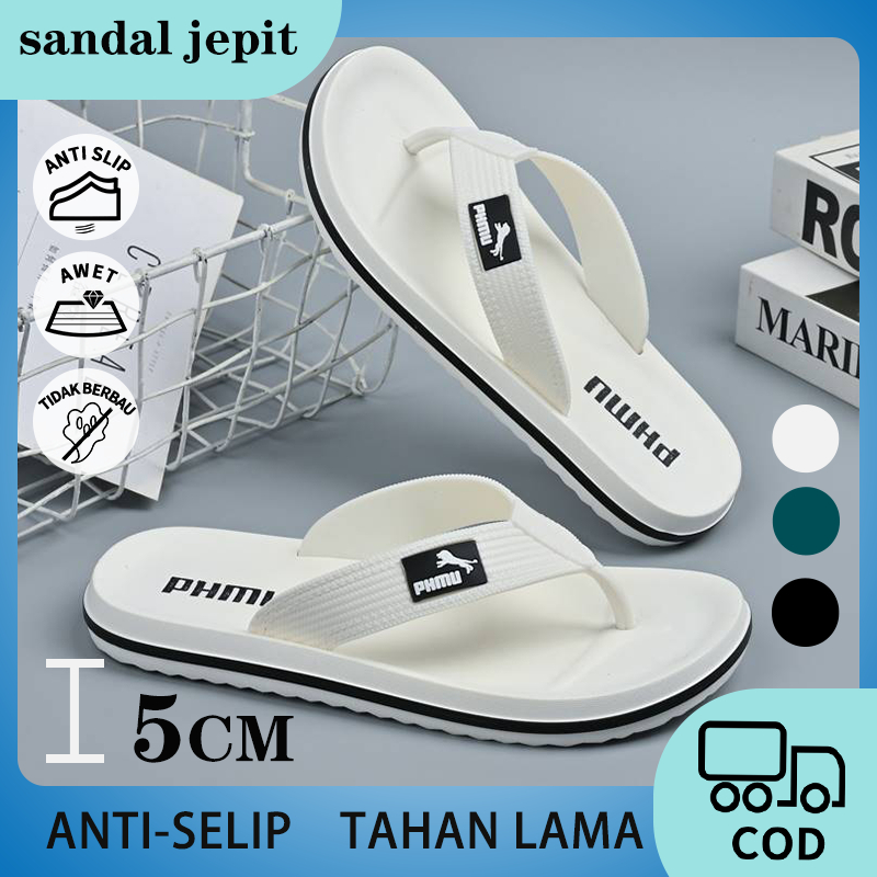 Jual Sandal Pria Sandal Jepit Karet Pria Sandal Rumah Empuk Sandal