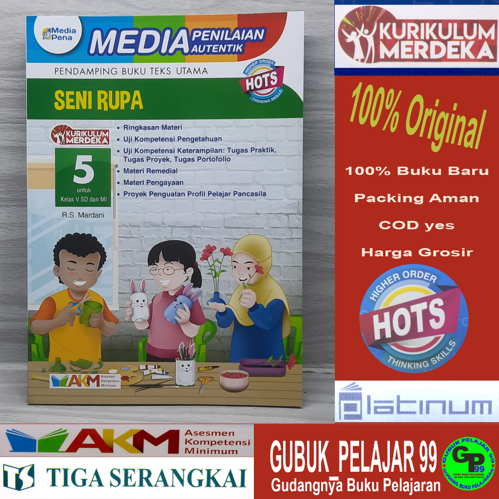 Jual Media Penilaian Autentik SENI RUPA Kelas 5 SD MI Kurikulum Merdeka