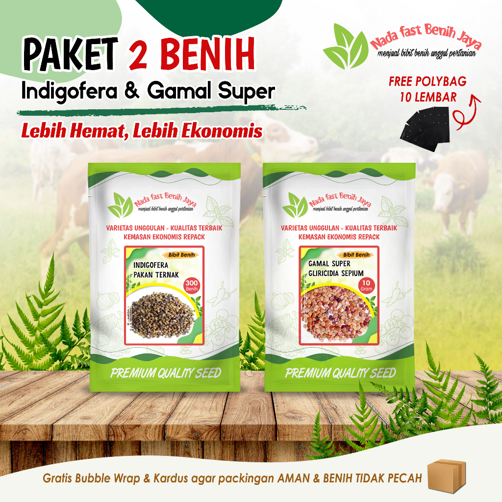 Jual Benih Indigofera Super Dan Benih Gamal Paket Bonus Polybag