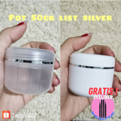 Jual Pot Cream 50gr LIST GOLD Tutup Lid Wadah Share Jar Kosong 50g