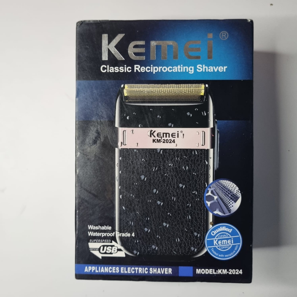 Jual KEMEI KM 2024 SHAVER WATERPROOF ALAT MESIN CUKUR JENGGOT KEMEI KM