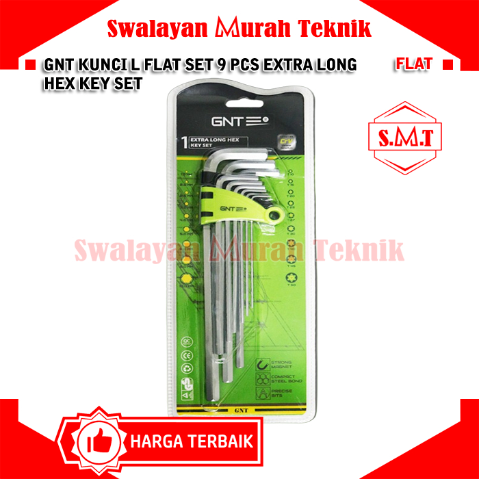 Jual Gnt Kunci L Flat Set Pcs Panjang Extra Long Hex Key Flat Crv