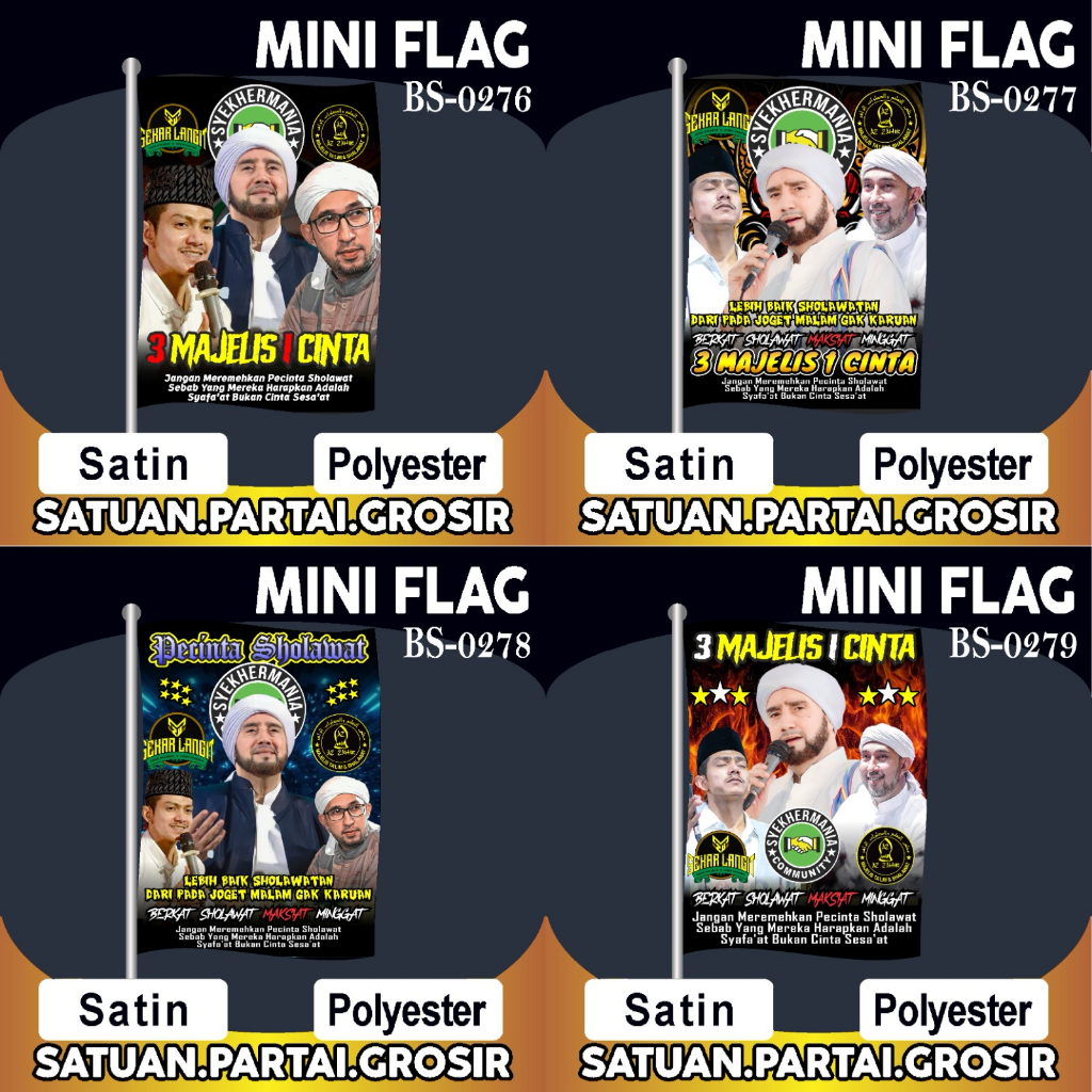 Jual Promo Cetak Bendera Syekhermania V Bendera Desain Terbaru Cetak