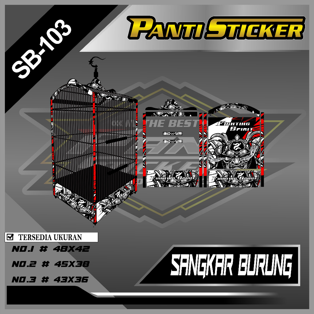 Jual Stiker Decal Variasi Sangkar Burung MURAI Decal Ebod Custom