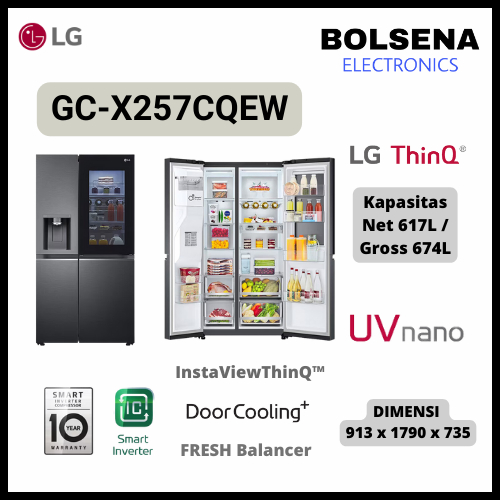 Jual Lg Gc X Cqew Kulkas Lg Side By Side Instaview Gcx Gcx Cqew