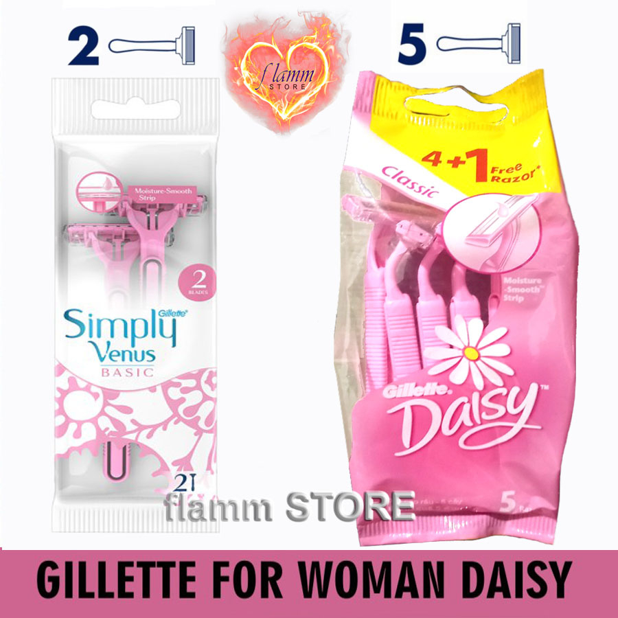 Jual GILLETTE Razor Daisy Classic Plus Disposable 5pcs Simply Venus