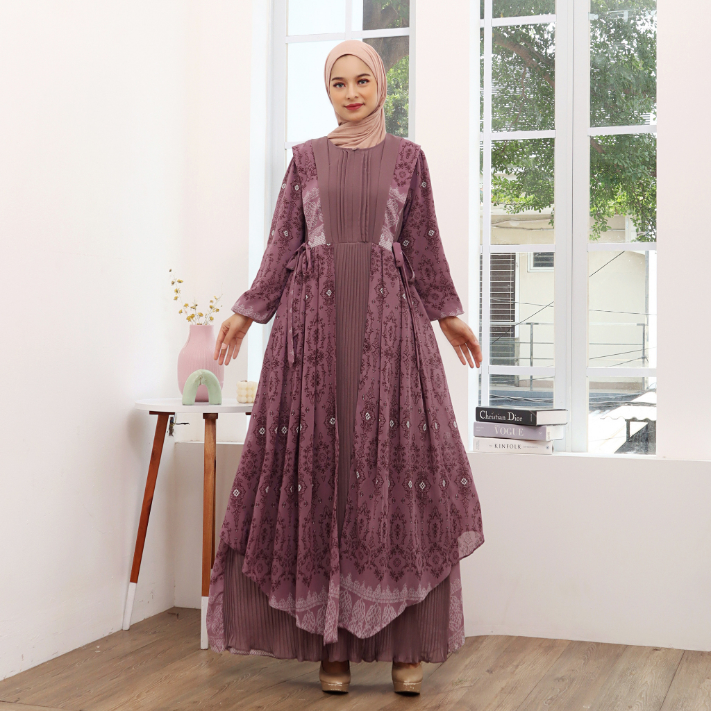 Jual Gamis Maxy Dress Ceruti Crt Merpati Shopee Indonesia