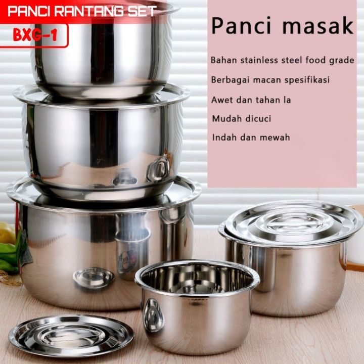 Jual Rantang Pcs Panci Stainless Steel Set Pcs Panci Anti Lengket