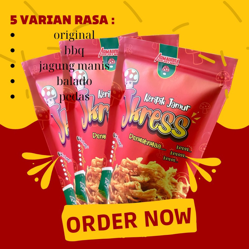 Jual Jkress Keripik Jamur Tiram Krispy Super Kriuk Dan Renyah Shopee