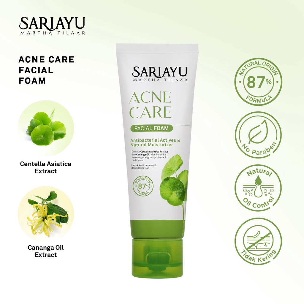 Jual Sariayu Acne Care Facial Foam 75g Sabun Cuci Muka Shopee Indonesia