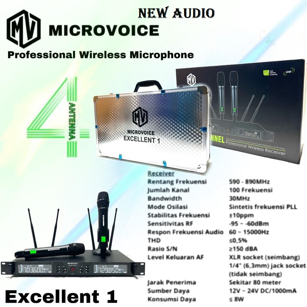 Jual Mic Wireless MicroVoice Excellent 1 Original Shopee Indonesia