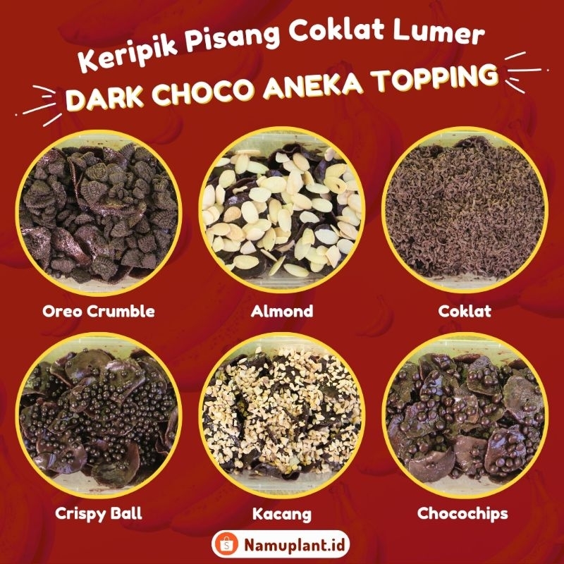 Jual Keripik Pisang Coklat Lumer Banana Chips Aneka Topping Shopee