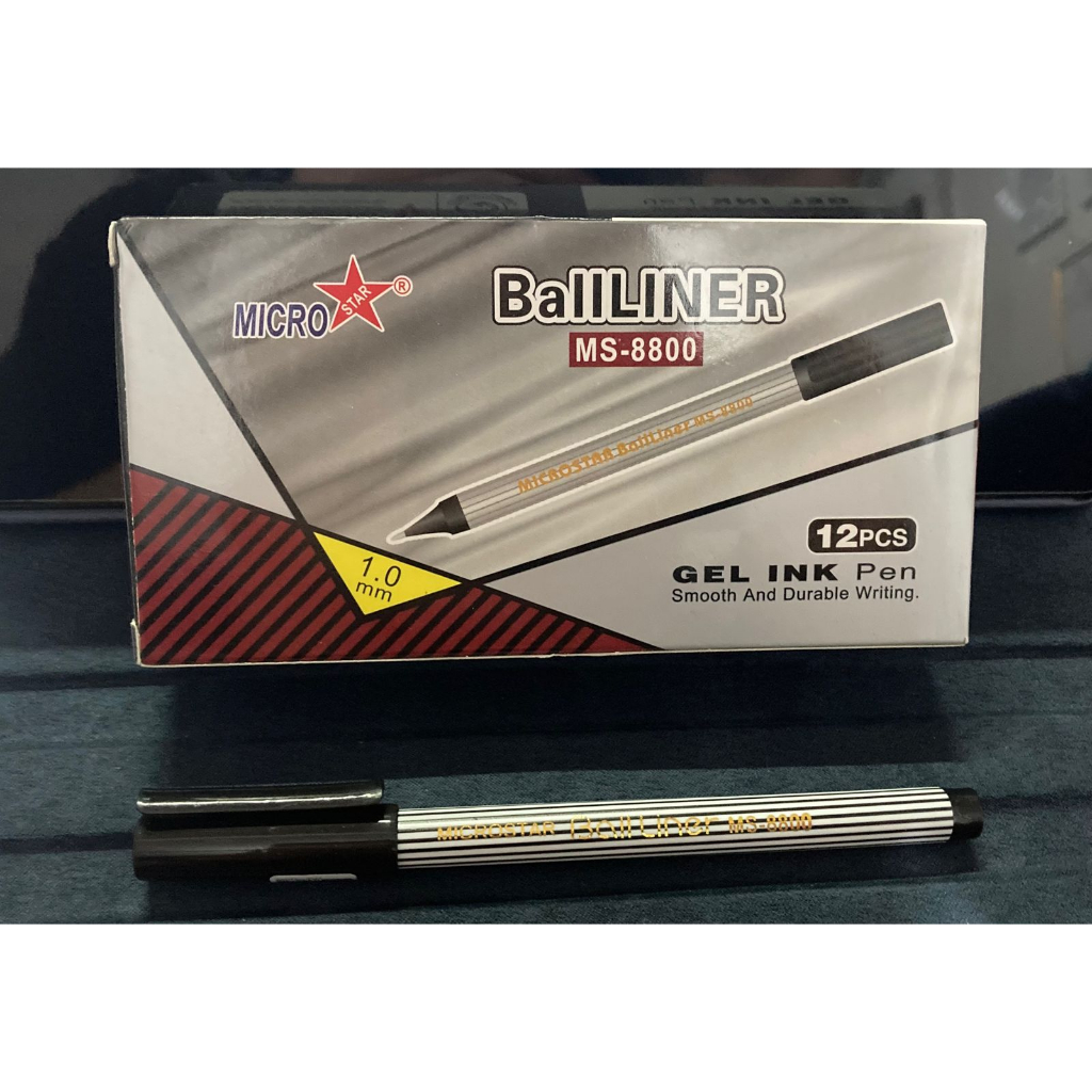 Jual 1 Kotak Pulpen Balliner Microstar MS 8800 Gel Pen 1 0mm