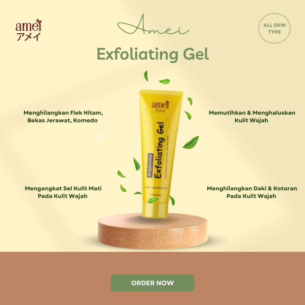 Jual Exfoliating Gel Wajah Untuk Pria Wanita Amei Exfoliating Gel