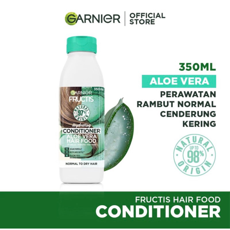 Jual Garnier Fructis Hydrating Conditioner Aloe Vera Hair Food 350 Ml