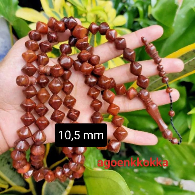 Jual Tasbih Wajik Polos Mm Coklat Kokka Kaokah Shopee Indonesia