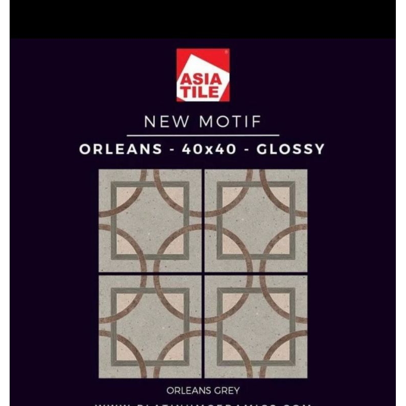 Jual Keramik Asia Tile Orleans Glossy Ukuran 40x40 Shopee Indonesia